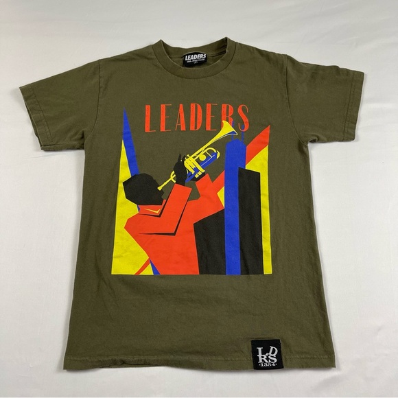 LEADERS 1354 CHICAGO LDRS "DECO" TEE SHIRT Green Made In USA Size:Small - Picture 6 of 16